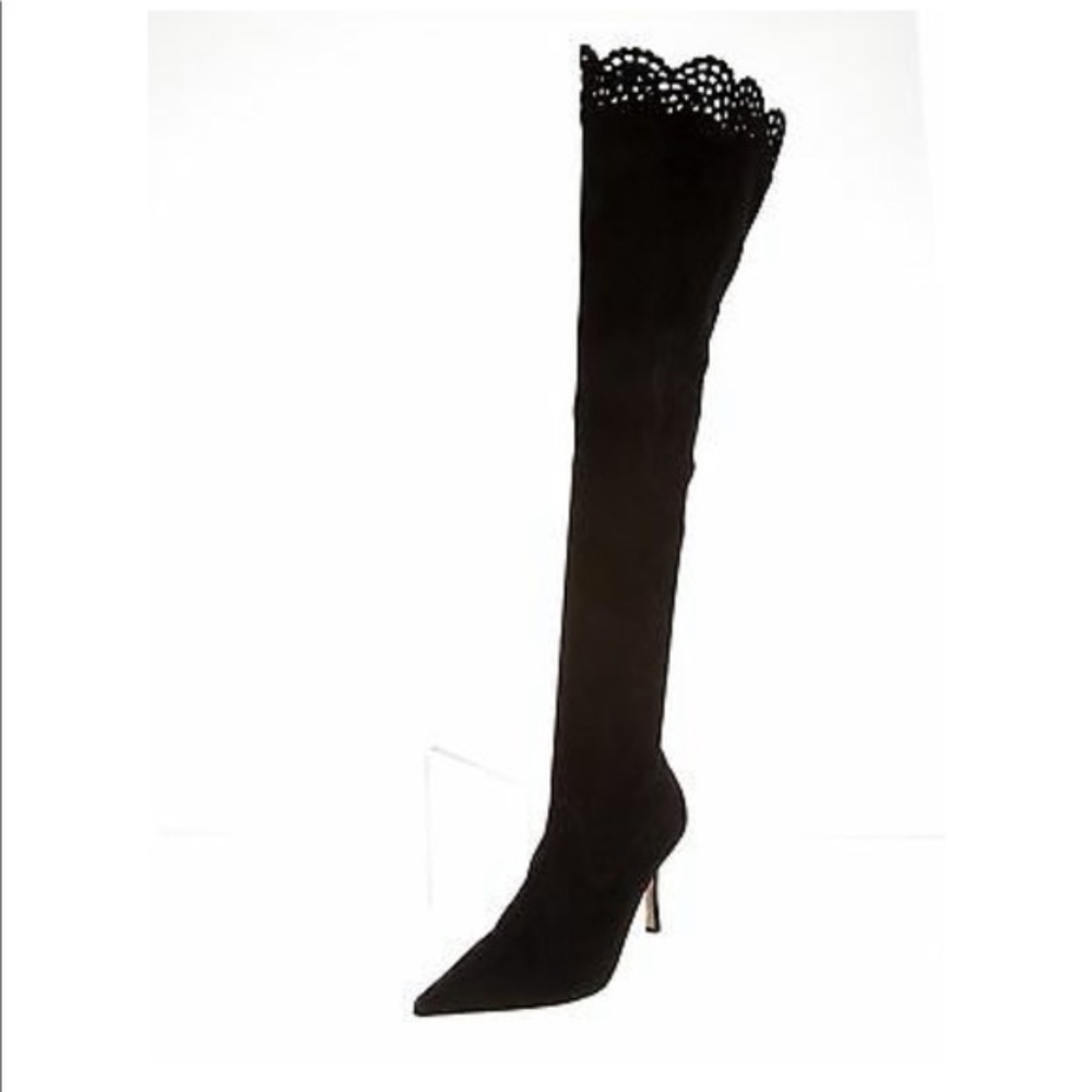 MANOLO BLAHNIK SUEDE Over the Knee BOOTS - FABULOUS!! Retail $2,995!